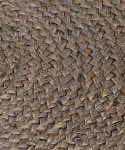 Ručno rađeni tepih od jute okrugli 150 cm sivi