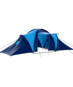 Šator za kampiranje od tkanine za 9 osoba tamnoplavi/plavi