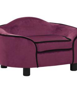 Sofa za pse bordo 67 x 47 x 36 cm plišana