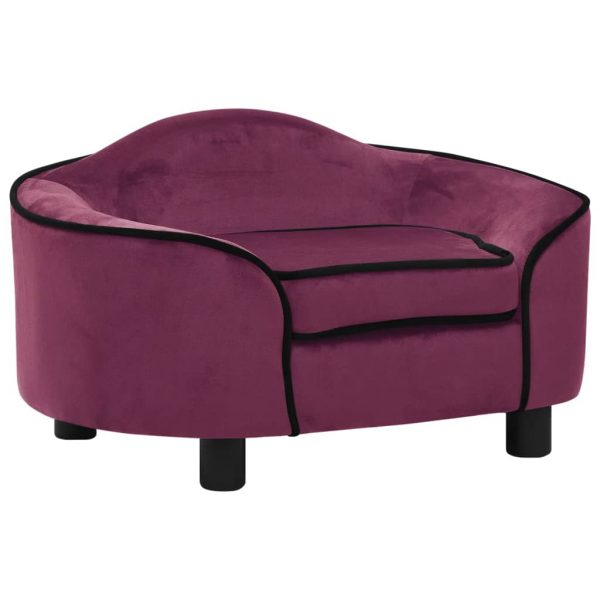 Sofa za pse bordo 67 x 47 x 36 cm plišana