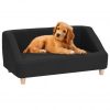 Sofa za pse crna 85 x 50 x 39 cm od platna