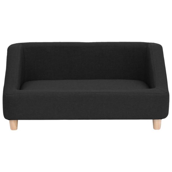 Sofa za pse crna 85 x 50 x 39 cm od platna - Slika 3