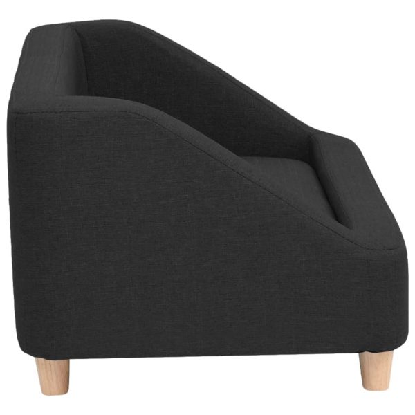 Sofa za pse crna 85 x 50 x 39 cm od platna - Slika 4
