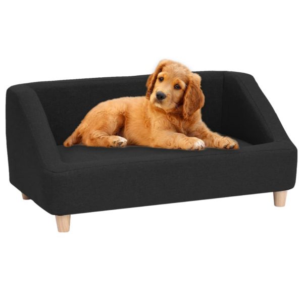 Sofa za pse crna 85 x 50 x 39 cm od platna