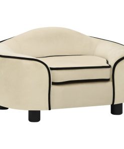 Sofa za pse krem 67 x 47 x 36 cm plišana