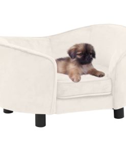 Sofa za pse krem 69 x 49 x 40 cm plišana