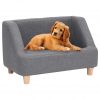 Sofa za pse siva 60 x 37 x 39 cm od platna
