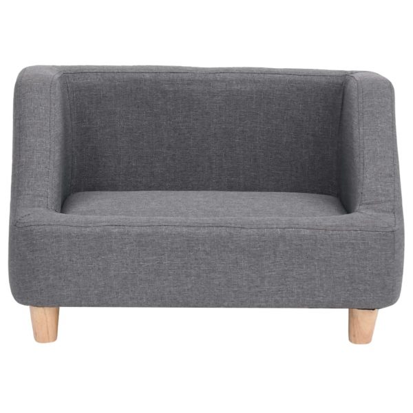 Sofa za pse siva 60 x 37 x 39 cm od platna - Slika 3