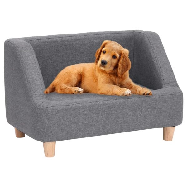 Sofa za pse siva 60 x 37 x 39 cm od platna