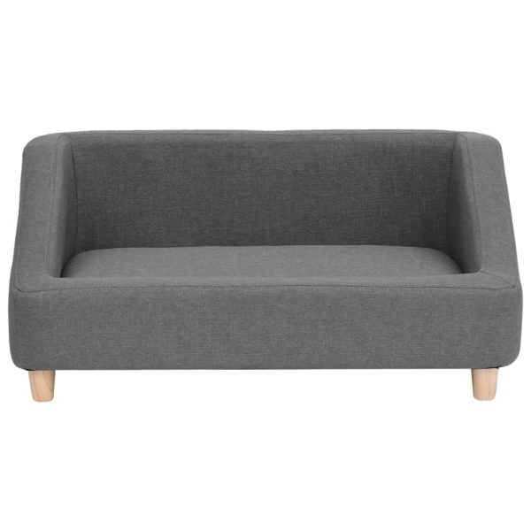 Sofa za pse siva 85 x 50 x 39 cm od platna - Slika 3