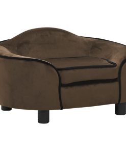 Sofa za pse smeđa 67 x 47 x 36 cm plišana