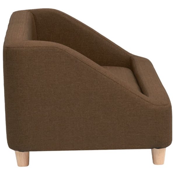 Sofa za pse smeđa 85 x 50 x 39 cm od platna - Slika 4