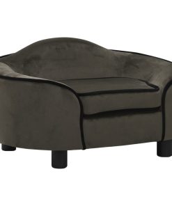 Sofa za pse tamnosiva 67 x 47 x 36 cm plišana