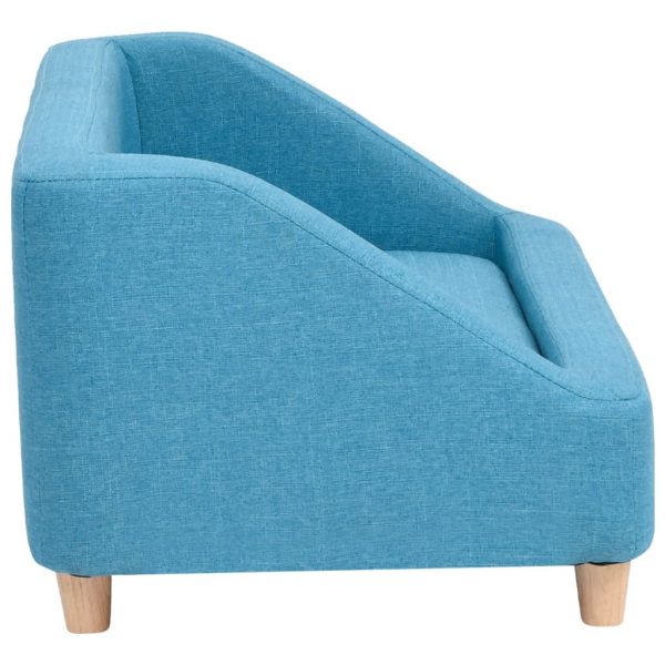 Sofa za pse tirkizna 85 x 50 x 39 cm od platna - Slika 4
