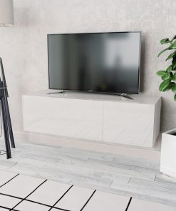 TV Ormarić od Iverice 120x40x34 cm Visoki Sjaj Bijela