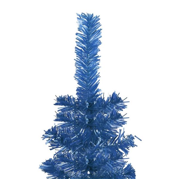 Tanko božićno drvce s LED svjetlom i setom kugli 120 cm plavo - Slika 4