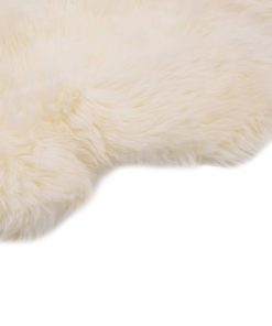 Tepih od ovčje kože 60 x 180 cm bijeli