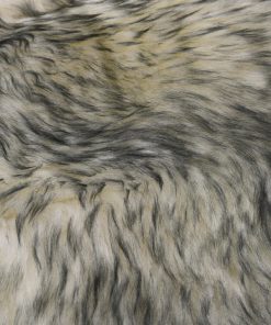 Tepih od ovčje kože 60 x 180 cm tamnosivi prošarani