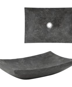 Umivaonik 50 x 35 x 12 cm mramorni crni