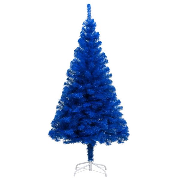 Umjetno božićno drvce LED s kuglicama plavo 180 cm PVC