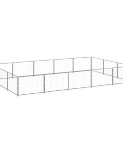 Kavez za pse srebrni 15 m² čelični