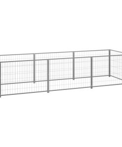 Kavez za pse srebrni 3 m² čelični