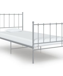 Okvir za krevet sivi metalni 100 x 200 cm