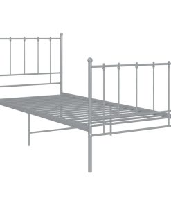 Okvir za krevet sivi metalni 100 x 200 cm