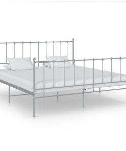 Okvir za krevet sivi metalni 200 x 200 cm