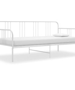 Okvir za krevet na razvlačenje bijeli metalni 90 x 200 cm