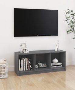 TV ormarić sivi 104 x 33 x 41 cm od masivne borovine