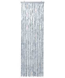 Zastor protiv insekata bijelo-sivi 56 x 200 cm šenil