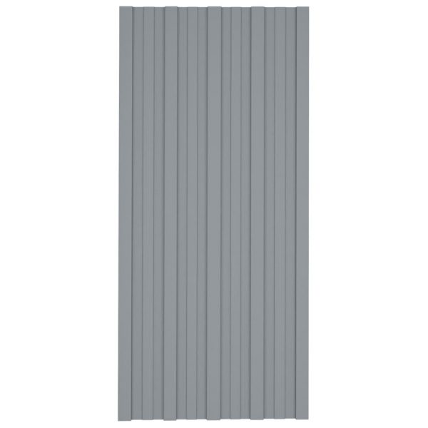 Krovni paneli 12 kom od pocinčanog čelika srebrni 100 x 45 cm - Slika 3
