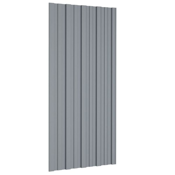 Krovni paneli 12 kom od pocinčanog čelika srebrni 100 x 45 cm - Slika 4
