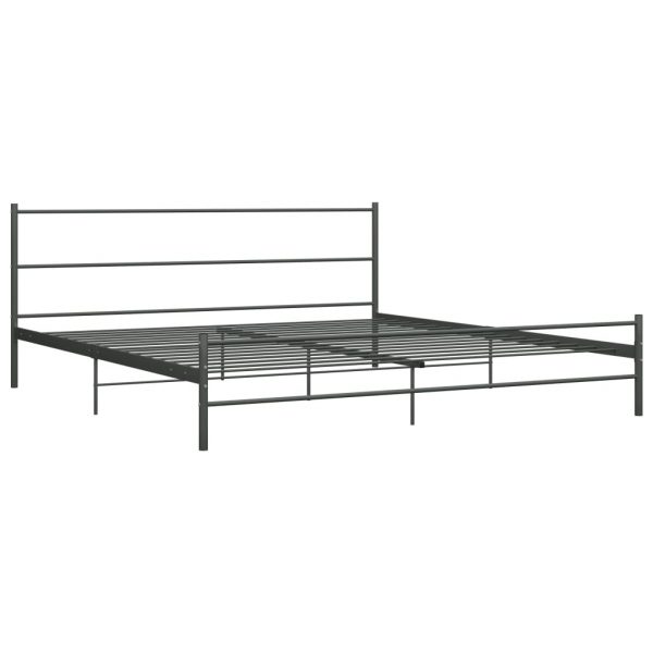 Okvir za krevet sivi metalni 200 x 200 cm