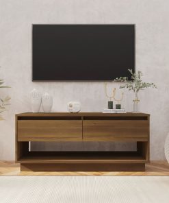 TV ormarić boja smeđeg hrasta 102 x 41 x 44 cm od iverice