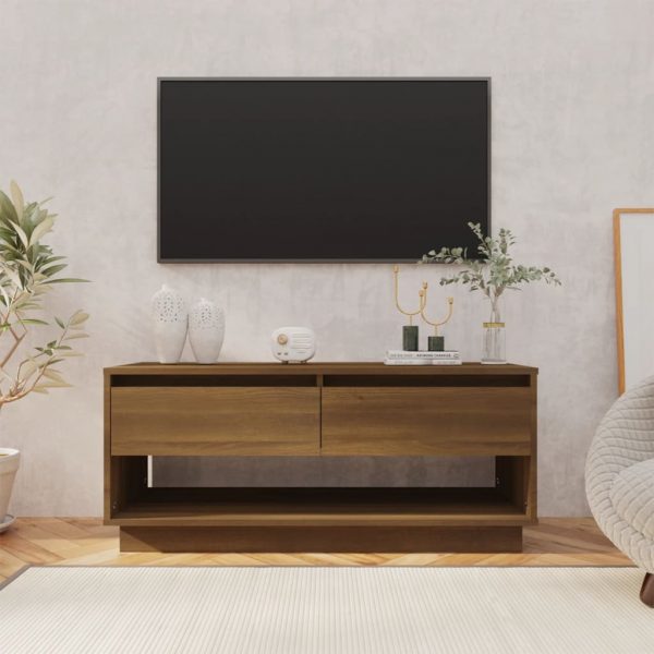 TV ormarić boja smeđeg hrasta 102 x 41 x 44 cm od iverice