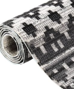 Vanjski tepih ravno tkanje 80 x 150 cm tamnosivi