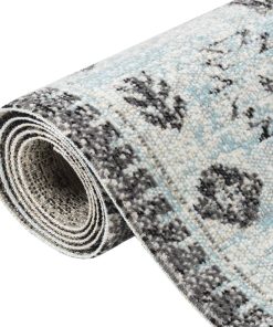 Vanjski tepih ravno tkanje 80 x 150 cm zeleno-sivi