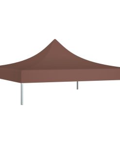 Krov za šator za zabave 2 x 2 m smeđi 270 g/m²