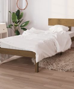 Okvir za krevet boja meda borovina 90 x 190 cm UK jednokrevetni