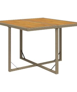 Vrtni stol bež 109 x 107 x 74 cm od poliratana i drva bagrema