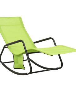 Ležaljka za sunčanje od čelika i tekstilena zelena