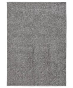 Tepih s kratkim vlaknima 120 x 170 cm sivi