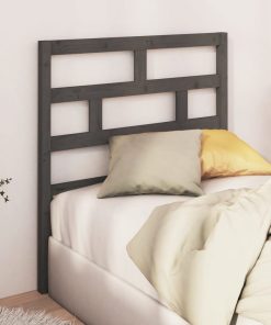Uzglavlje za krevet sivo 96 x 4 x 100 cm od masivne borovine