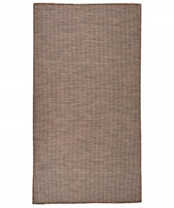 Vanjski tepih ravnog tkanja 80 x 150 cm smeđi