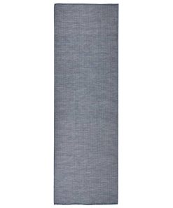 Vanjski tepih ravnog tkanja 80 x 250 cm plavi
