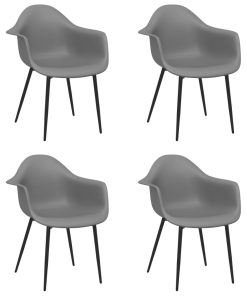 Blagovaonske stolice 4 kom sive PP
