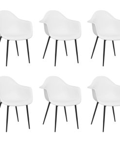 Blagovaonske stolice 6 kom bijele PP