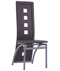 Blagovaonske stolice od umjetne kože 4 kom smeđe